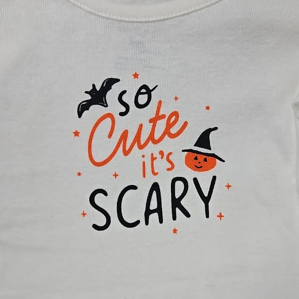 Carter's Baby Girl 6 mo "So Cute Scary" Halloween Long Sleeve 2 piece NWT - Picture 4 of 6